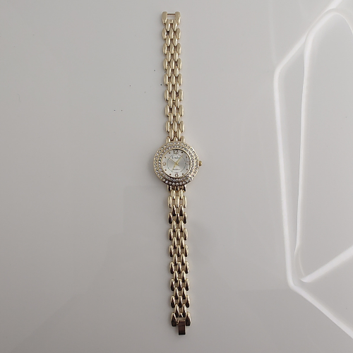 Timiho Ladies Gold Crystal Watch – Elegant & Sparkling