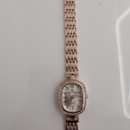 Riluns Rose Gold Oval Crystal Ladies Watch – Elegant & Luxurious