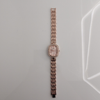 Riluns Rose Gold Oval Crystal Ladies Watch – Sophisticated Elegance