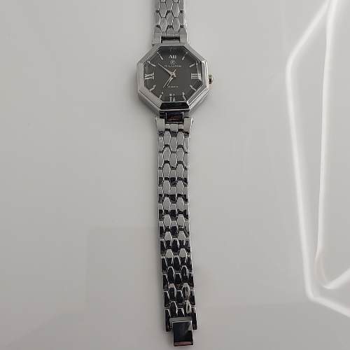 Riluns Silver Octagonal Ladies Watch – Modern Classic Elegance