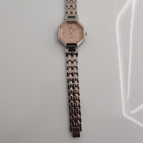 Riluns Two-Tone Rose Gold Octagonal Ladies Watch – Modern Luxury
