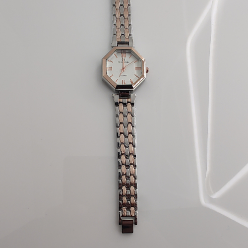 Riluns Two-Tone Rose Gold Octagonal Ladies Watch – Modern Luxury
