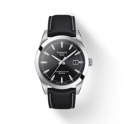 Gentlemen Powermatic 80 Silicium - Black Leather Strap