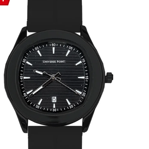 Universe Point Magnetic Lock Silicone Strap Watch – All Black Edition