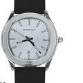 Universe Point Silver Dial Silicone Strap Watch – Minimal Edition