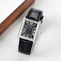 Cartier Tank Style Classic Black Leather Watch