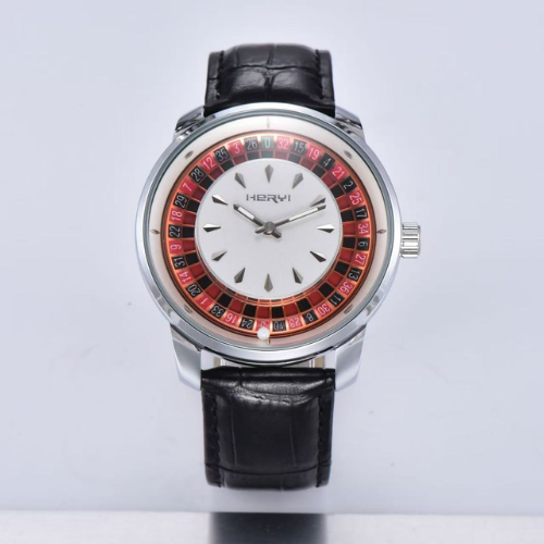 Roulette Dial Luxury Watch – White Edition