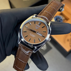 Carrera Calibre 5 Style Automatic Watch – Brown Dial & Brown Leather Strap