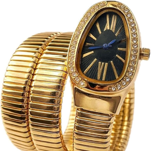 Luxury Gold Serpenti Style Watch – Statement Bracelet Design