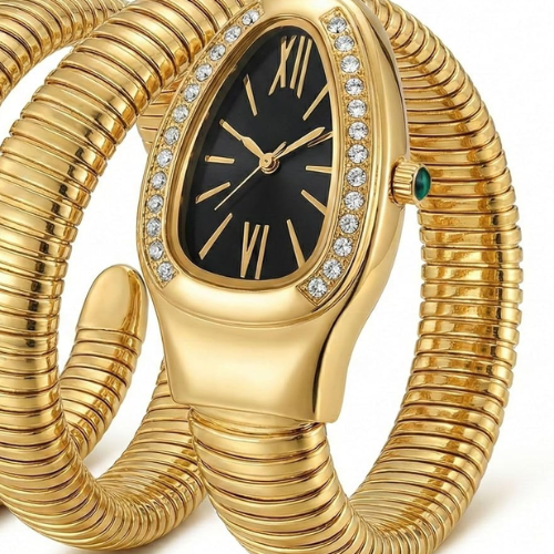 Luxury Gold Serpenti Style Watch – Statement Bracelet Design