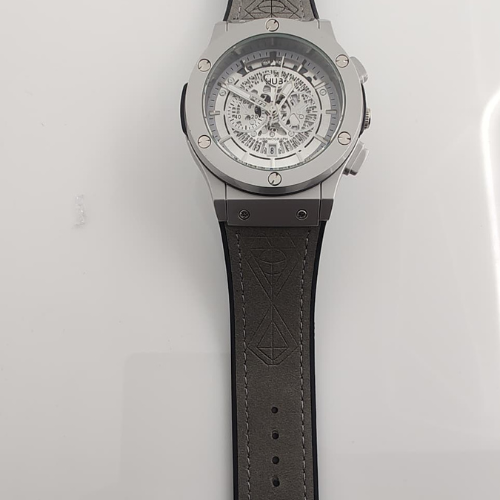 Hublot-Inspired Silver Chronograph – Premium Statement Watch | Modern Luxury & Precision