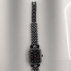 Prime Elegant Black Crystal Bracelet Watch – Timeless Glamour
