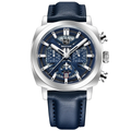 Benyar Chronograph – Blue Dial with Silver Case