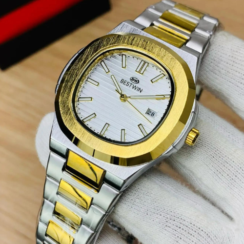 Bestwin Two-Tone Stainless Steel – Silver Dial with Gold Accents