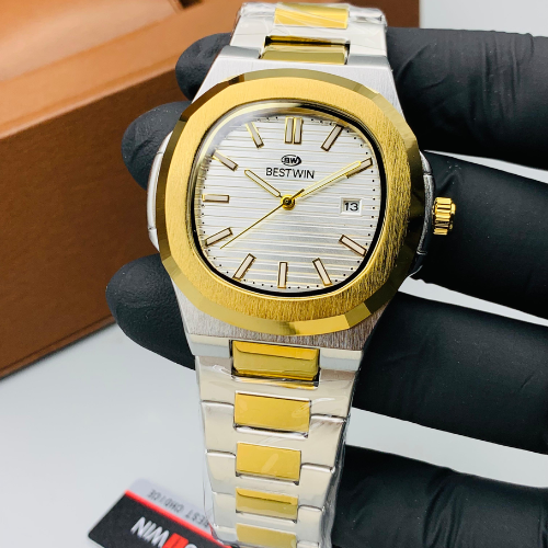 Bestwin Two-Tone Stainless Steel – Silver Dial with Gold Accents