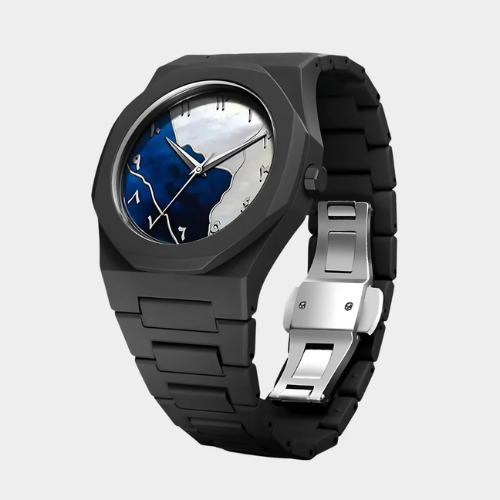 Black, White, Blue & Gold Arabic Aura Fiber