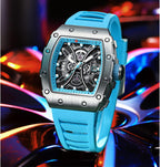 Curren Blue Skeleton Dial