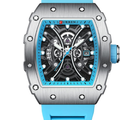 Curren Blue Skeleton Dial