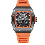 Curren Orange Skeleton Dial