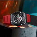 Curren Red Skeleton Dial