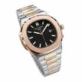 Patek Philippe Luxury Two-Tone Stainless Steel - Black Textured Dial