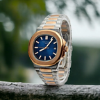 Patek Philippe Two-Tone Stainless Steel – Blue Textured Dial