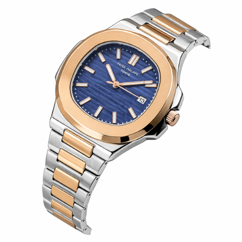Patek Philippe Two-Tone Stainless Steel – Blue Textured Dial