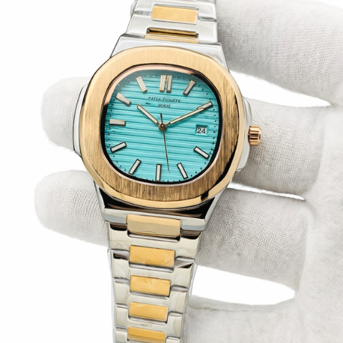 Patek Philippe Two-Tone Stainless Steel - Turquoise Textured Dial