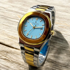 Patek Philippe Two-Tone Stainless Steel - Turquoise Textured Dial