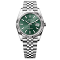 Rolex Stainless Steel – Green Dial with Fluted Bezel