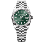 Rolex Stainless Steel – Green Dial with Fluted Bezel
