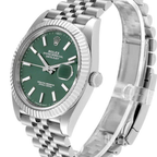 Rolex Stainless Steel – Green Dial with Fluted Bezel