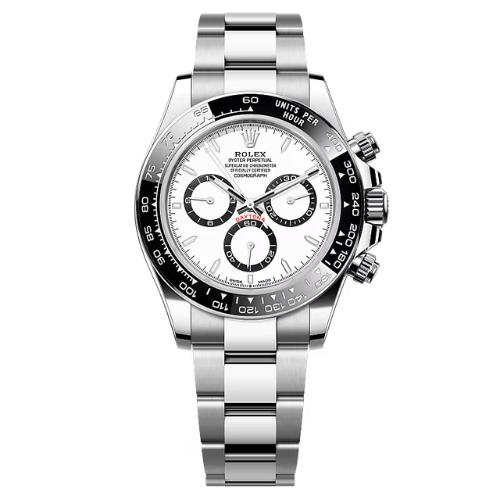 Rolex Luxury Stainless Steel Chronograph – White Dial