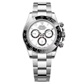 Rolex Luxury Stainless Steel Chronograph – White Dial