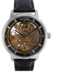 Seastar Skeleton – Black Dial with Silver Case