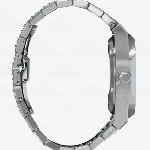 Silver, Black & White Arabic Aura Stainless Steel