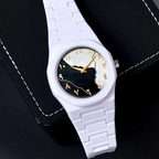 White, Black & Gold Arabic Aura Fiber