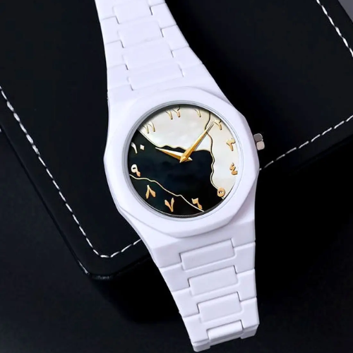 White, Black & Gold Arabic Aura Fiber